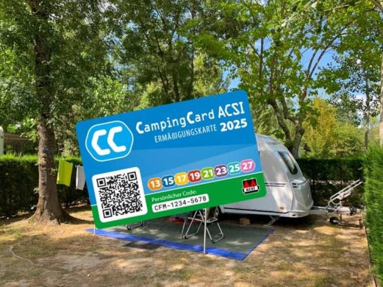 CampingCard ACSI-Paket - gegen Vorlage der Ermäßigungskarte 2025
