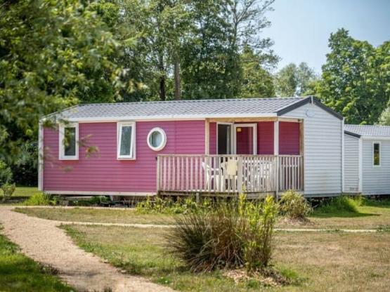 Stacaravan SIMPLY O'HARA 3 kamers + geïntegreerd terras  + TV (31m²/2014)