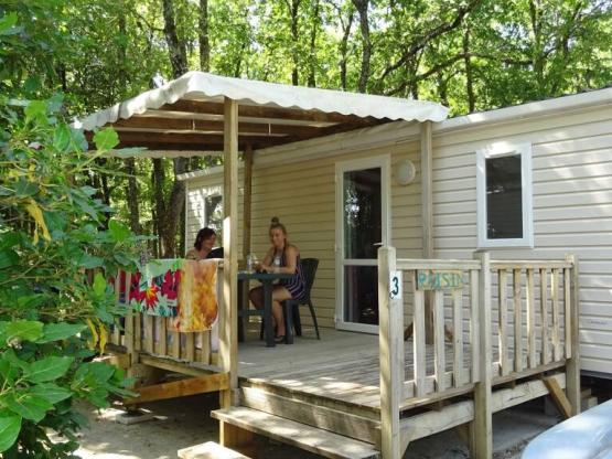 Mobil home Domino STANDARD 24m² - 2 chambres + TV + terrasse semi-couverte 10m²