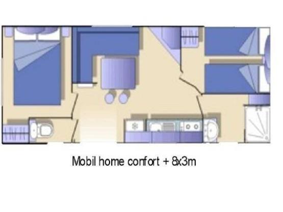 MOBIL HOME Confort Climatisé - 2 ch - 24m² / Palmier et Olivier