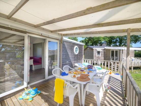 Stacaravan Bois CONFORT 31m² (3 slaapkamers) + terras 18m² + TV