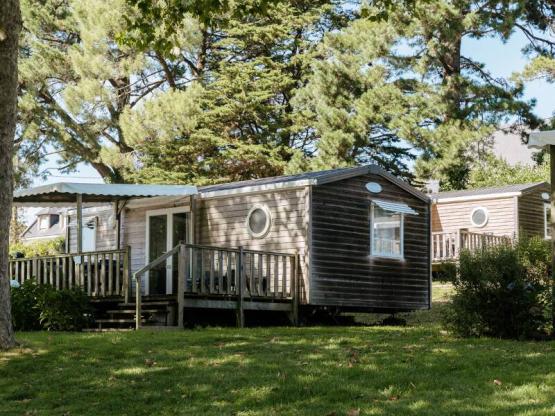 Mobil-home Bois CONFORT 31m² (3 chambres) Quartier piéton + terrasse 18m² + TV + Nespresso