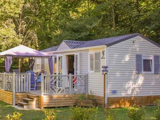 Mobil-home Premium - 2 chambres - TV - Terrasse bois semi-couverte - 32m²