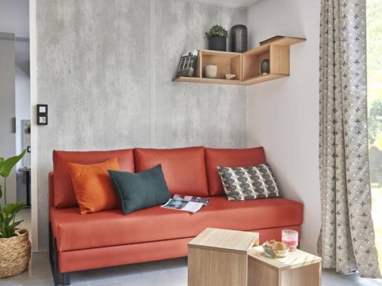 M-home LUXE 3 chambres (clim - lave-vaisselle - TV - terrasse couverte 17m² - superficie 34m²)