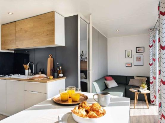 Mobilheim 'Galaxie Confort' 33m² + 3 zimmer + überdachte Terrasse 18m²