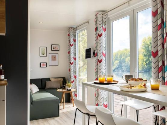 Mobil-home Premium 32m² 3 chambres + Terrasse + TV + lave vaisselle