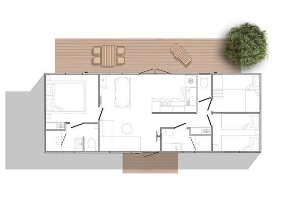 Cottage COTE JARDIN 40m² (3 chambres)