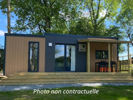 Mobil-home Taos 35m² (2 chambres 2 SDB) + terrasse au bord de l'étang