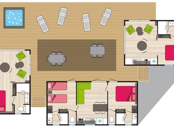 Premium - Les Gorges d'Héric - 75 m2 - 4 ch - 4 sdb - spa -