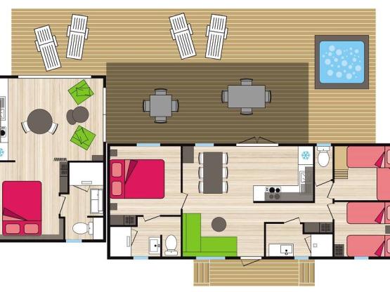 Premium - Les Gorges de Colombières - 61 m2 - 4 ch - 3 sdb - spa -