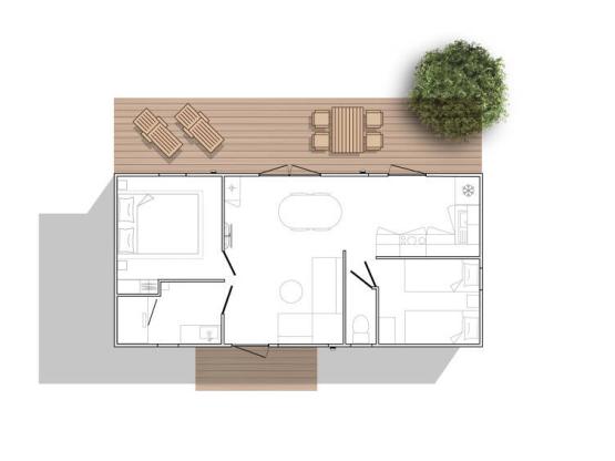 Cottage MAGNOLIA + jacuzzi 32m² (2 chambres)