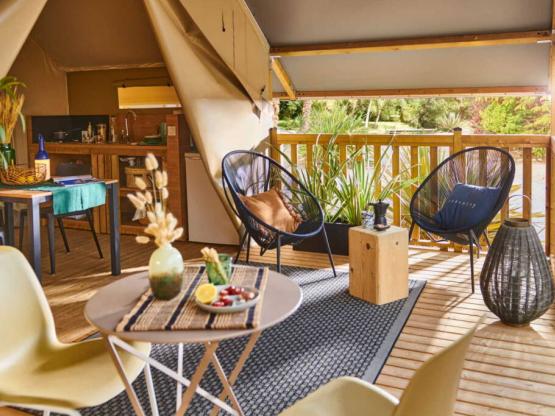 Wood Lodge sur pilotis Confort 23m² 2 chambres + Terrasse couverte 11m²