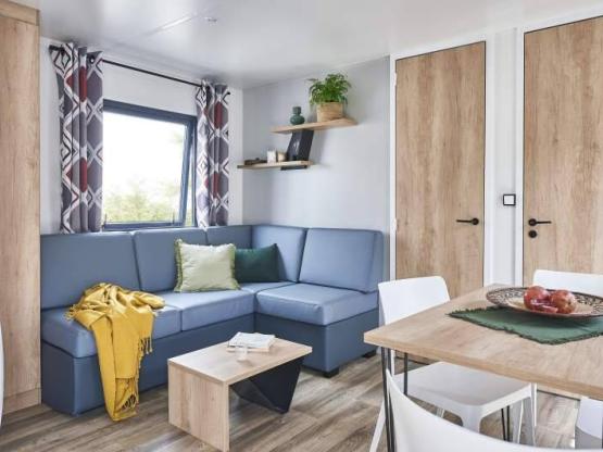 Mobil home Family Premium 60m² (4ch-8pers) + 2SDB + terrasse semi couverte 44m² + TV + LV + CLIM