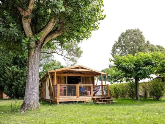 Ecolodge Premium 32m² 2 chambres + Terrasse couverte 11m² + LV + Clim