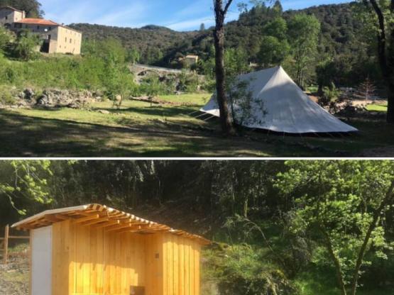 Emplacement Sous le Soleil - Grand Confort - Cuisine et Sanitaires privatifs