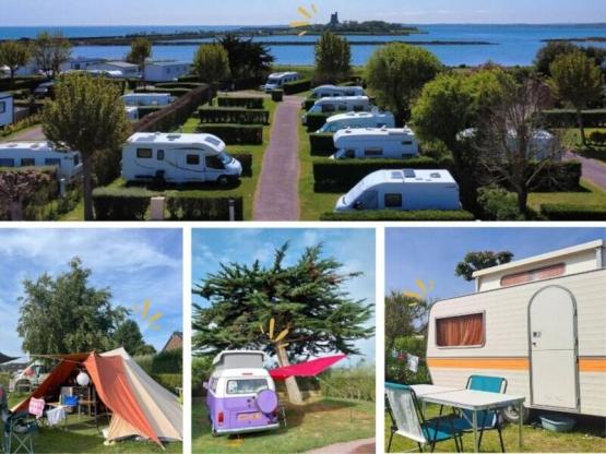 Emplacement tente, caravane, camping-car ou van + élec 1 pers. incluse