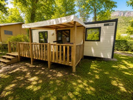 Mobil-home Grand Large Louisiane Premium 34 m² 3 chambres - terrasse couverte + TV + LV + Plancha