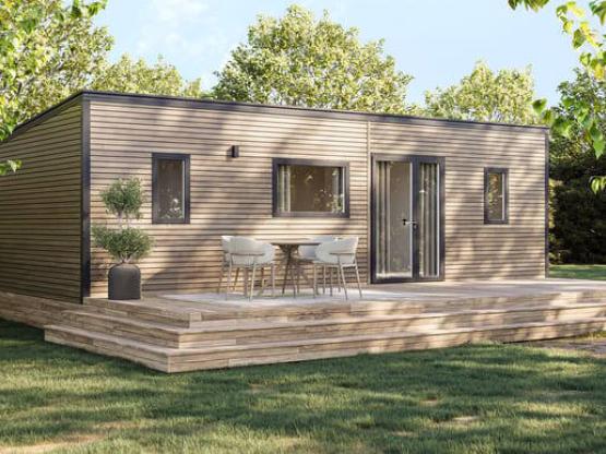 Mobil-Home PREMIUM avec terrasse , 3 chbres, lit queen size, climatisé, lave-vaisselle, tv