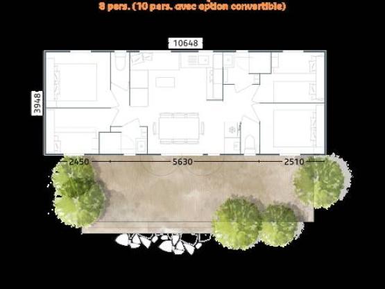 Mobil-home Toscane (4 chambres 2 SDB)