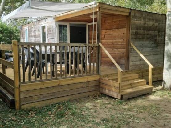 Mobil home Cottage Bois Confort - 2 chambres - clim - 25m² -