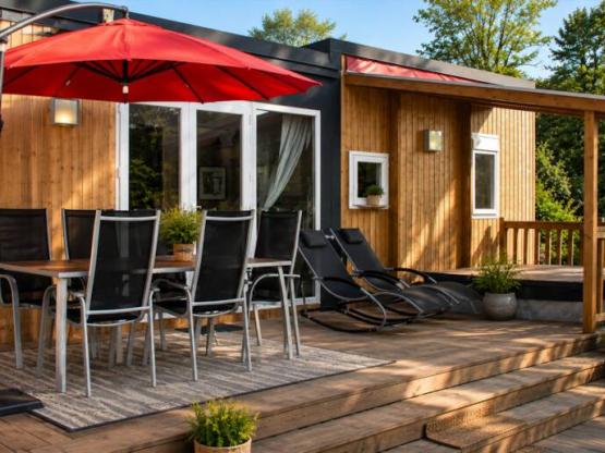 Mobil-home New Valley - 3 chambres + terrasse + TV + SPA