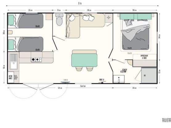 Mobil-Home Riviera suite 2024 5pers et 1 bébé emp 35