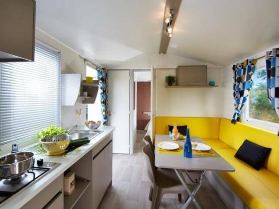 Mobil home 25m² 2 chambres avec télévision et climatisation