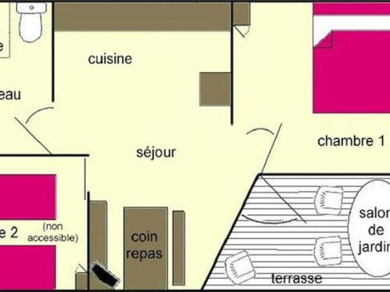 Chalet PMR 2 slaapkamers 28m²