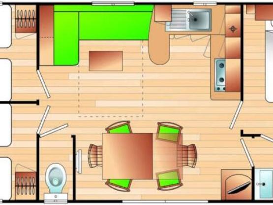 Domino 3 chambres 35m²