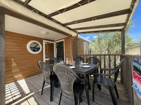 Mobil-home Confort 32 m² 3 chambres  + Terrasse 11m² + Clim + TV