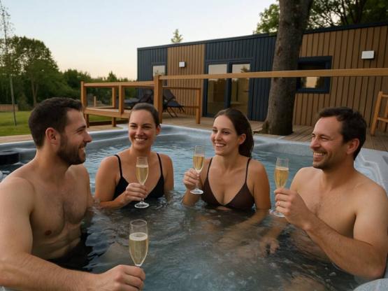 Cottage avec terrasse 2 chambres / 2 salles de bain et spa privatif au Domaine du Perche Bellêmois