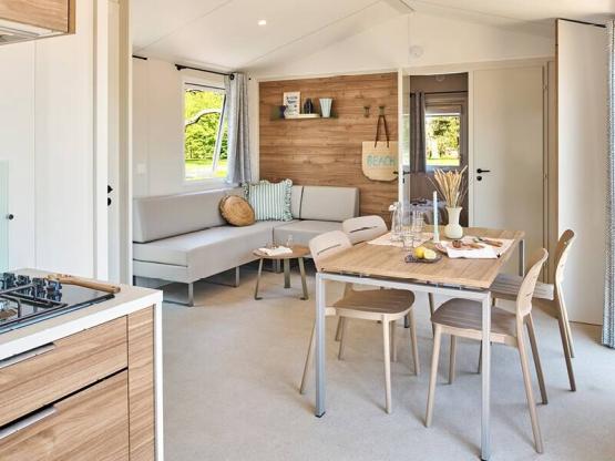 Mobil-home 5 chambres (+ 1 convertible) - Terrasse couverte - 12/14 pers.