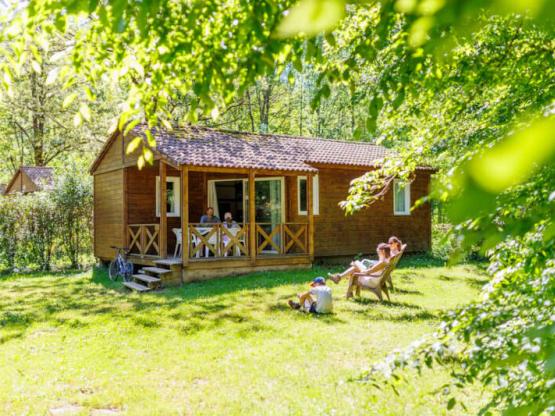 Chalet bois Confort 35m² (3 chambres) + terrasse couverte 11m²