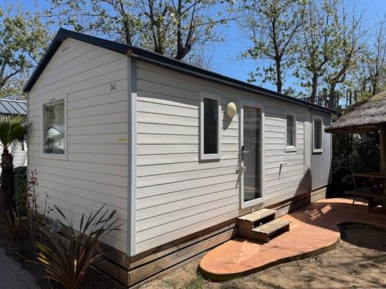Mobil-home Confort Louisiane 26m² 2 chambres - terrasse semi-couverte + TV +clim