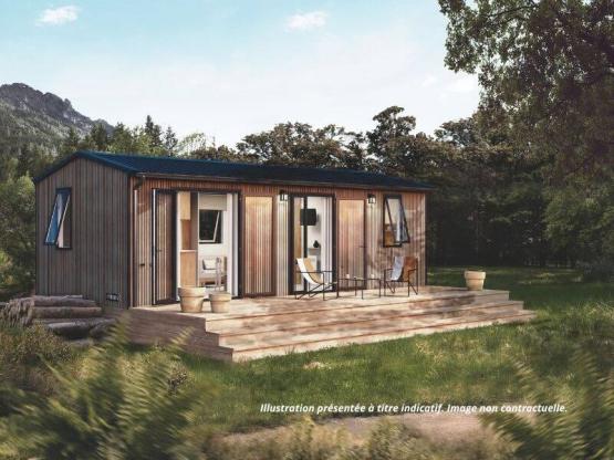 Lodge Ô - côté cuisine : 2 chambres + Terrasse couverte + TV (32m²/2026)