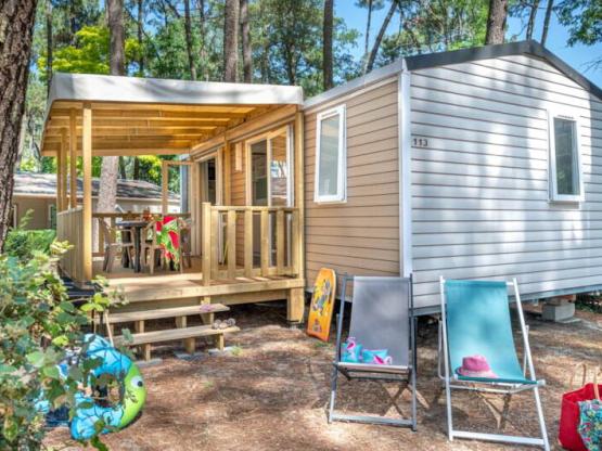 Mobil-home Confort Clim 2ch | CONFORT CLIM - 26m² - Clim - TV - plancha - terrasse couverte