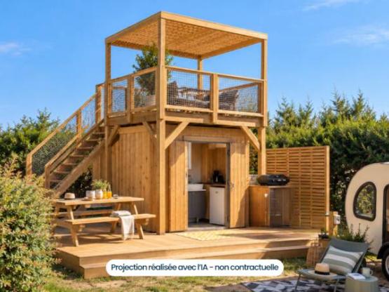 Emplacement Sanitaire privé Garden Pack + Rooftop 2Pers