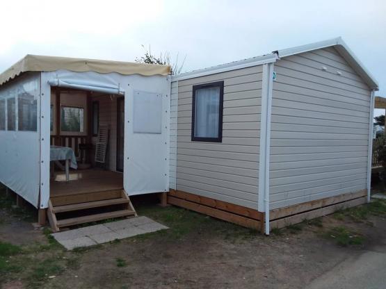 Rideau Terrasse Mobil Home Mobilhome Goeland Camping Les Dunes Bretignolles Sur Mer Les