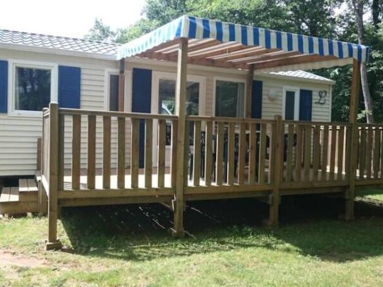 Mobilheim  Confort 33,5 m² 3 Zimmer + Halbüberdachte Terrasse