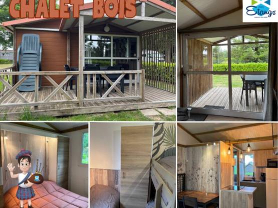 Chalet bois 26m² 2 chambres + terrasse couverte