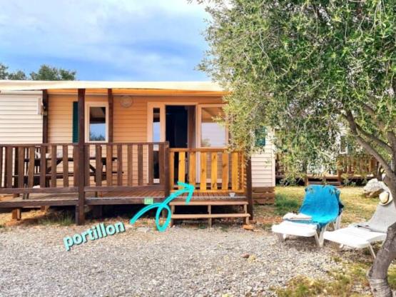 Cap vert 29m², 2chambres,clim+ terrasse couverte ou semi-couverte 11m²+TV +portillon terrasse