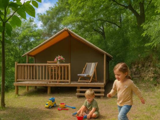 Tente JUNGLE Standard 20m² (2ch 4 pers) sans sanitaires