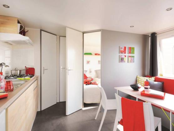 Mobil-Home Standard 27 m² 2 chambres dont terrasse semi-couverte 7 m²  + TV