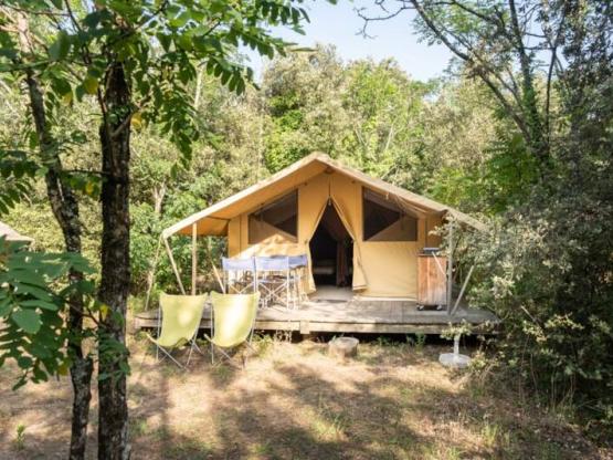 Tente toile & bois Classic IV vue Forêt