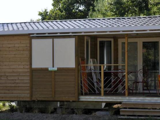 Mobil home Premium 2 chambres 27-32m² + Terrasse semi-couverte + TV + LV (samedi)