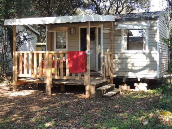 Mobil-home Confort TWIN 19m² (1 chambre) avec terrasse 12m²- TV INCLUSE + CLIMATISATION
