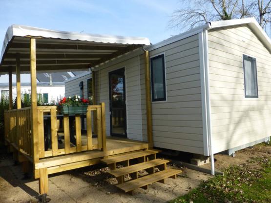 Mobilheim 'Evasion Confort' 29m² + 2 zimmer + Terrasse teilweise überdacht 13.5m²