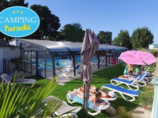 Mobil-home Confort Famille avec terrasse couverte, 2 chambres,TV  (récent 1-6 ans)