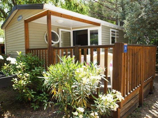 Mobil-Home OLIVIER Confort 29m² (2 chambres) - terrasse 9 m²+ TV + Climatisation