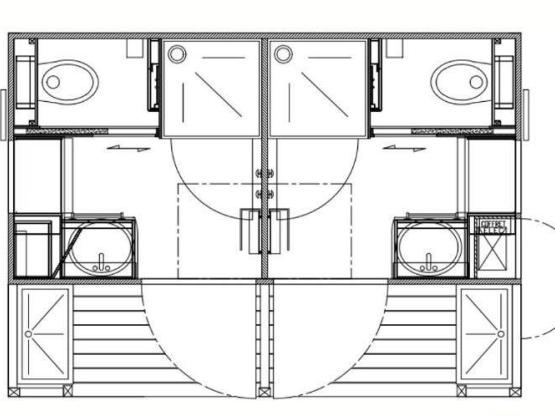 EMPLACEMENT AVEC SANITAIRE PRIVÉ - Electricité 16A + Eau + Evacuation + frigo 45L